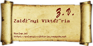 Zalányi Viktória névjegykártya